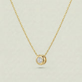 18K (750) Gold Kette mit Zirkonia Anhänger Damen 6 mm | PAEEZE