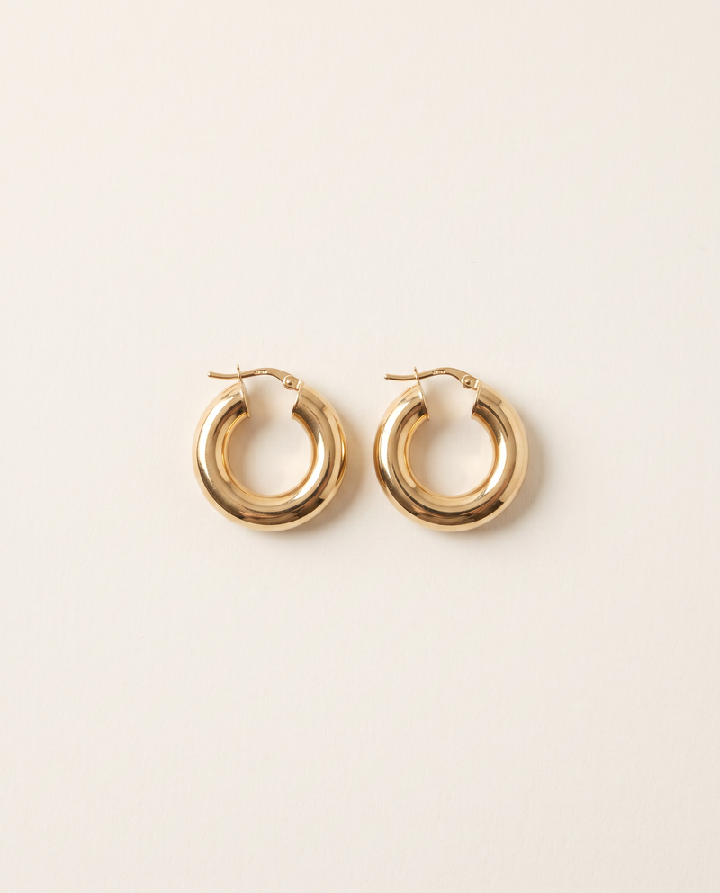 Chunky Creolen 23 mm aus 750er Gold – Ansicht 2