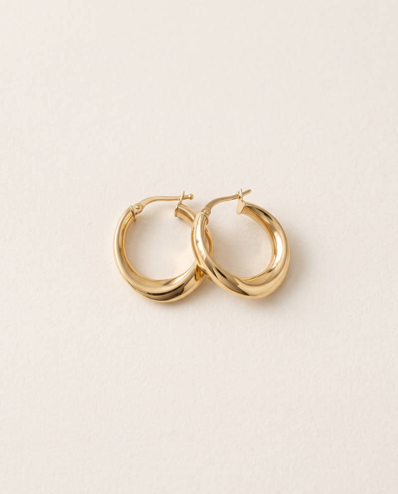 Breite Creolen 24 mm aus 750er Gold