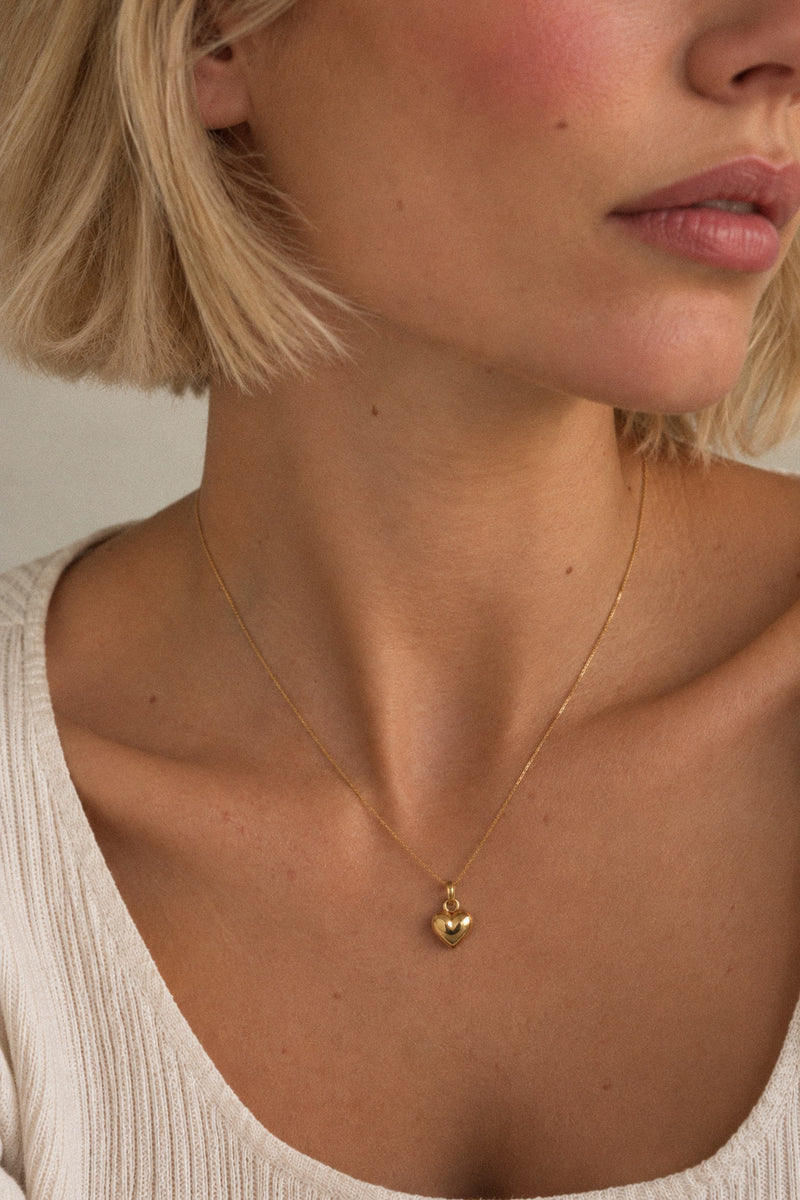 Herzkette aus 750er Gold – Herz-Anhänger 15 mm – Ansicht 4