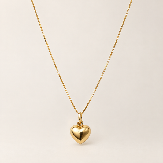 Herzkette aus 750er Gold – Herz-Anhänger 15 mm