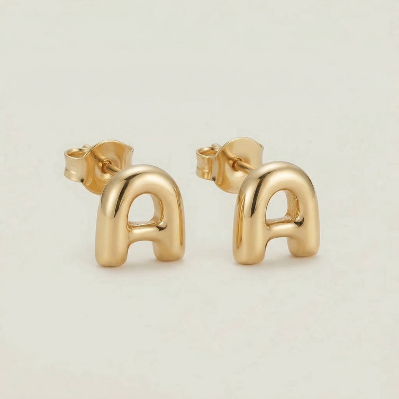 Initial-Ohrstecker A aus 750er Gold – Ansicht 3