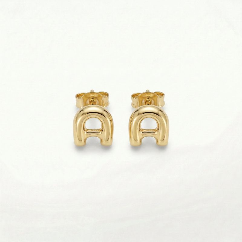 Initial-Ohrstecker A aus 750er Gold