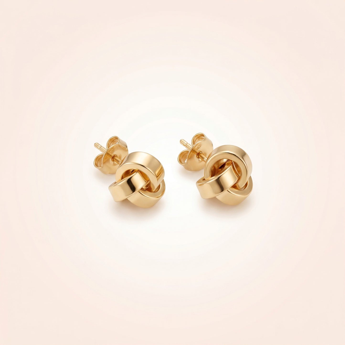 18K (750) Gold Knoten Ohrstecker Damen – Klassische Ohrringe | PAEEZE