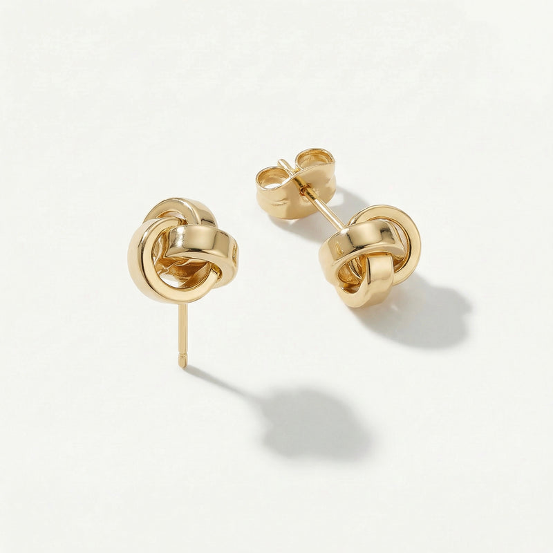 Knoten-Ohrstecker aus 750er Gold