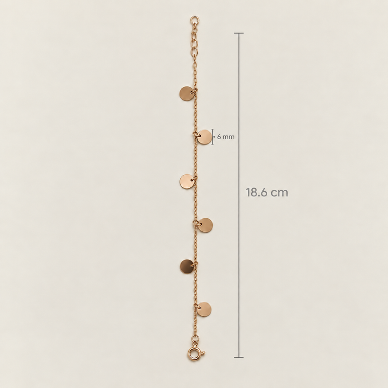 Münzarmband aus 750er Gold, 18,6 cm – Ansicht 3