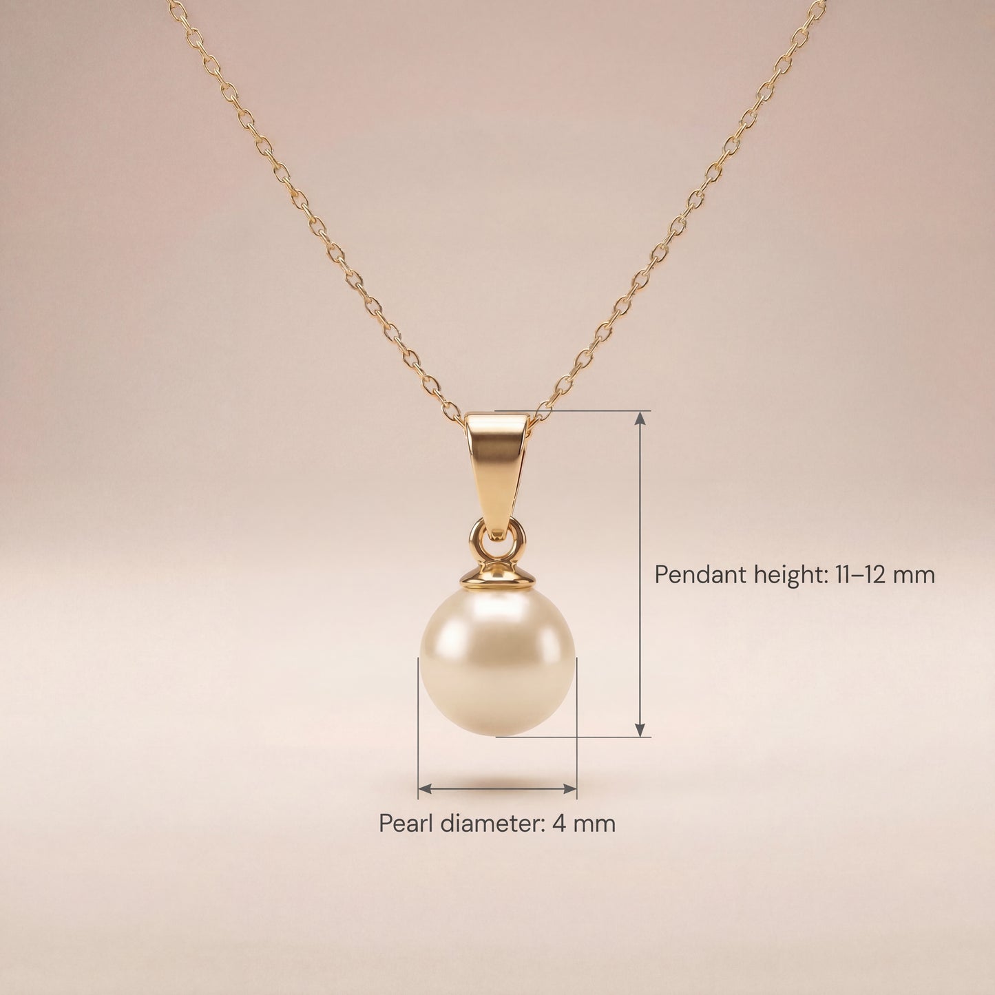 18K (750) Gold Perlenkette Damen – Halskette mit Süßwasserperle | PAEEZE