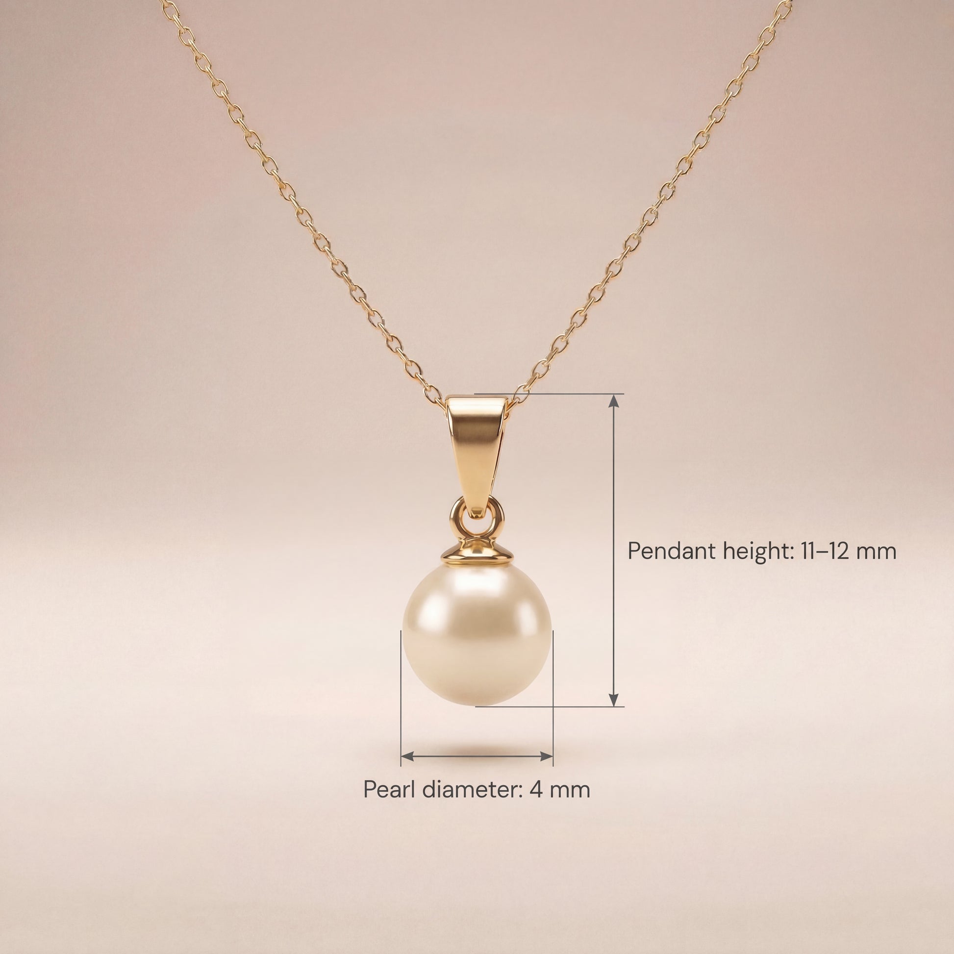 18K (750) Gold Perlenkette Damen – Halskette mit Süßwasserperle – PAEEZE