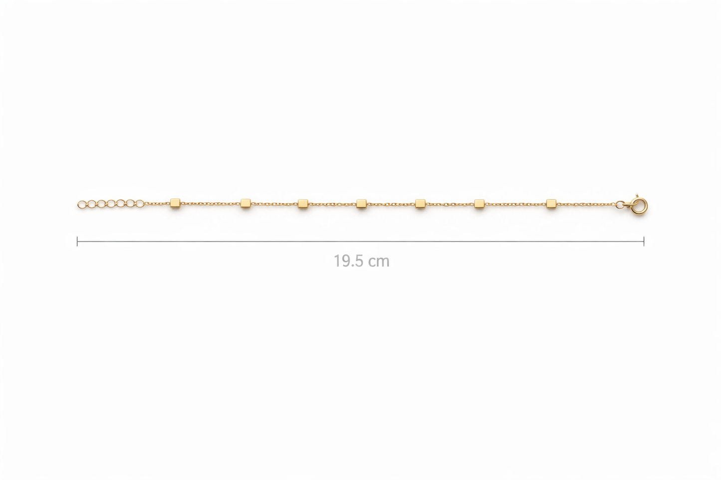 18K (750) Gold Würfelarmband Damen – Minimalistisches Armband | Made in Italy | PAEEZE 
