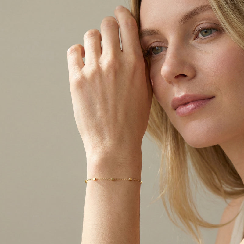 Würfelarmband aus 750er Gold, 19,5 cm – Ansicht 3