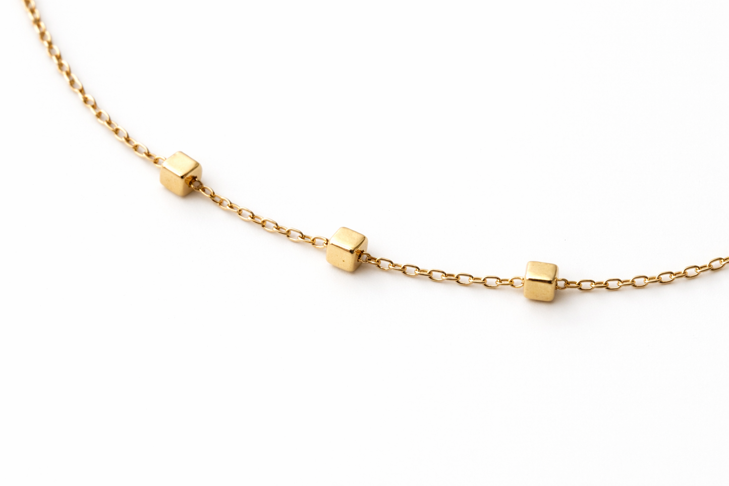 18K (750) Gold Würfelarmband Damen – Minimalistisches Armband | Made in Italy | PAEEZE